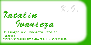 katalin ivanicza business card